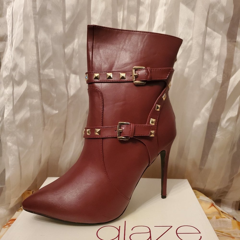 Burgundy Boot Heels